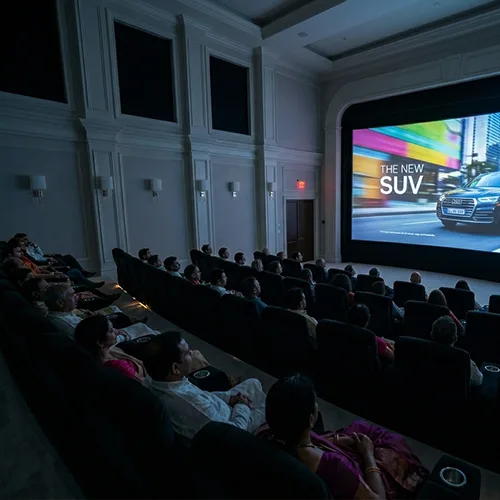 Hue Cinema Studio LLP theatre advertising and ad release planning to maximize brand reach and audience visibility.