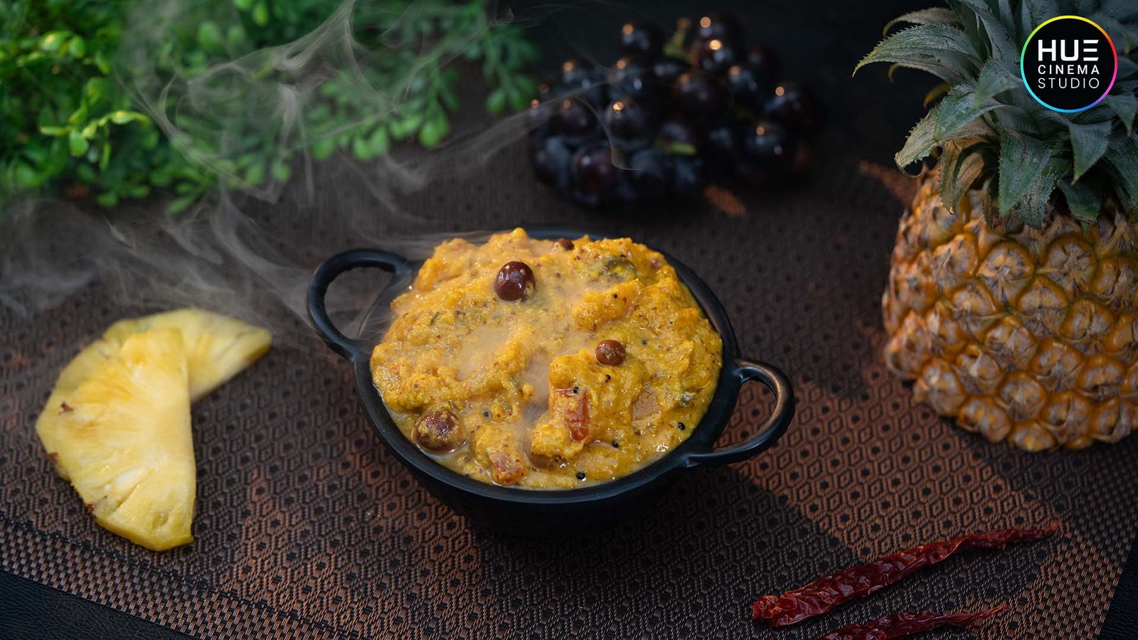 Food styling photography by Hue Cinema Studio during an ad shoot for Sukrutham Catering, Kerala.